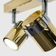 image 1 of ValueLights 3 Way Adjustable Chrome And Polished Gold Effect Straight Bar Ceiling Spotlight