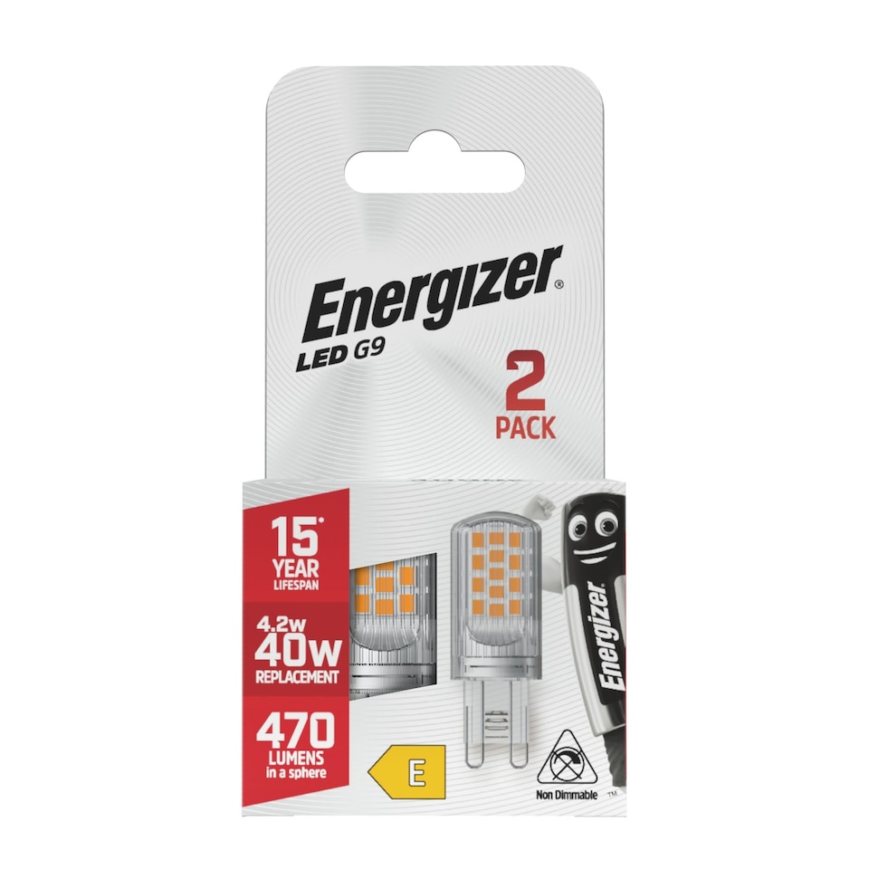 image 1 of Energizer LED G9 Bulb 470lm 4.2W 4000K (Cool White) - Box of 2