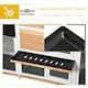 image 4 of PawHut Rabbit Hutch, 2-Tier Guinea Pig Hutch, with Two Runs