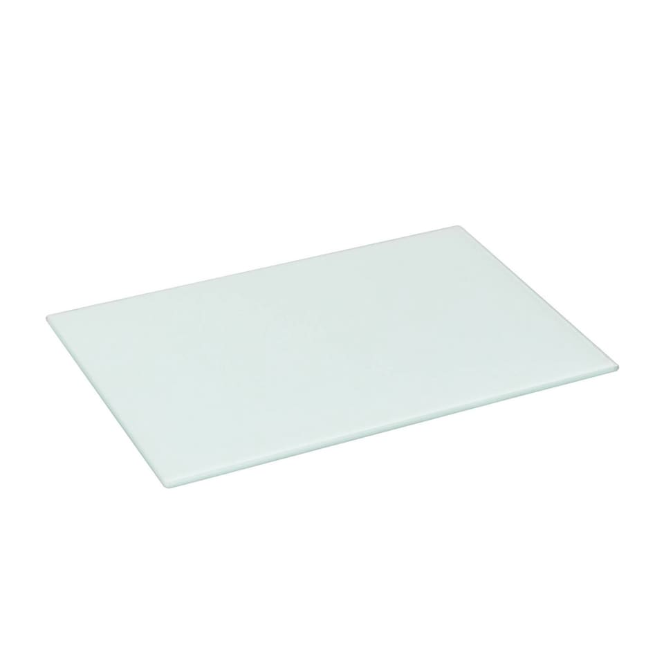 image 1 of Harbour Housewares 6pc Glass Placemats - White - 30 x 20cm - Sleek, Heatproof Table Mats White