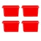 image 1 of Wham Stack & Store 4 x 30L Plastic Storage Boxes | Red | 4