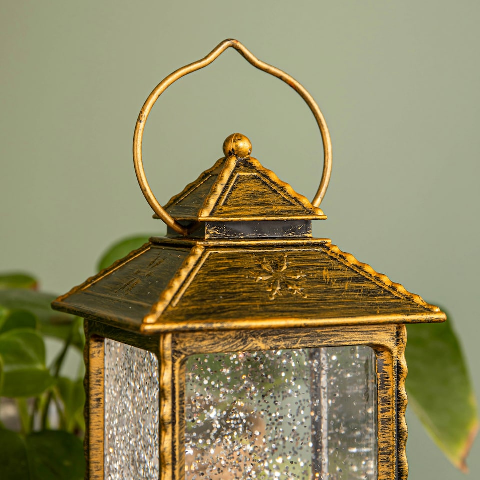 image 1 of 28cm Dual Powered Light up Christmas Robin with Red Scarf Water Spinner & LEDs