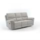 image 1 of Fosse 3 Seater Manual Recliner Fabric Sofa Grey | Light Grey
