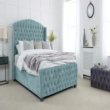 Richmond Plush Small Double Bed Frame - Duck Egg