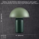 image 6 of Modern Rechargeable Mushroom Table Lamp in Forest and Olive Green - Touch Dimmer | Green | Forest Green | 1