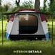 image 5 of Outsunny 2-3 Man Camping Tunnel Tent with Bedroom and Living Room 