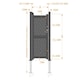 image 2 of Pedestrian Gate 900x1800mm Black - Diagonal Solid Infill and Flat Top Black