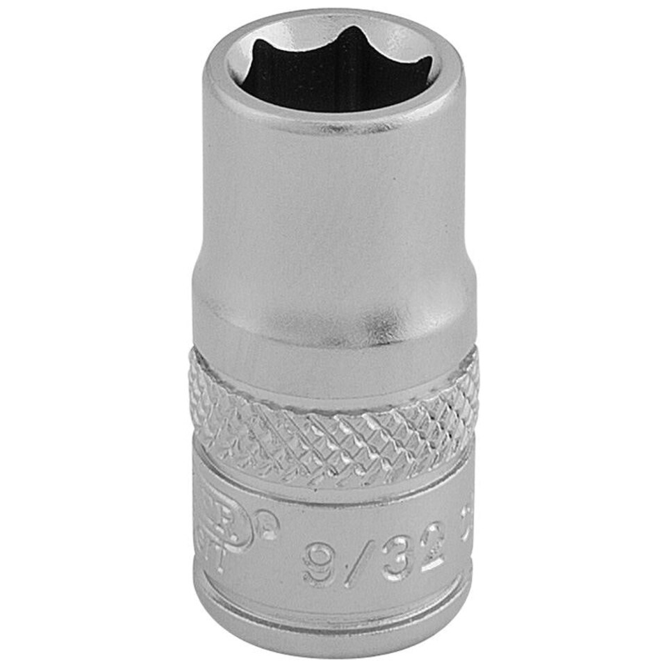 9/32" 6Pt Socket 1/4 Dr-Pckd - 16521