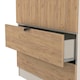 image 7 of Norway Tall Double 2 Drawer Wardrobe in Gold Craft Oak & Kashmir Cream | Golden Oak