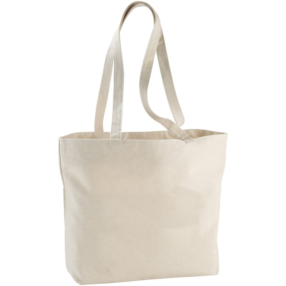 Bullet Ningbo Zipped Shopper Tote - Natural - 46.5 x 11 x 30.5 cm Cream