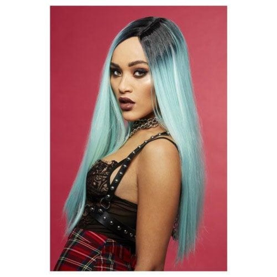 image 1 of Manic Panic Sea Nymph Super Vixen Light Blue Long Straight Hair Wig