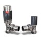 image 1 of Talus Flair - Anthracite Thermostatic Radiator Valve & Lockshield Angled 10mm