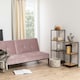 image 3 of Seaford Narrow Black Metal Bookcase with 2 Oak Shelves
