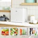 image 6 of HOMCOM 46L Counter Top Fridge Mini Fridge with Lock Chiller Box Cream White