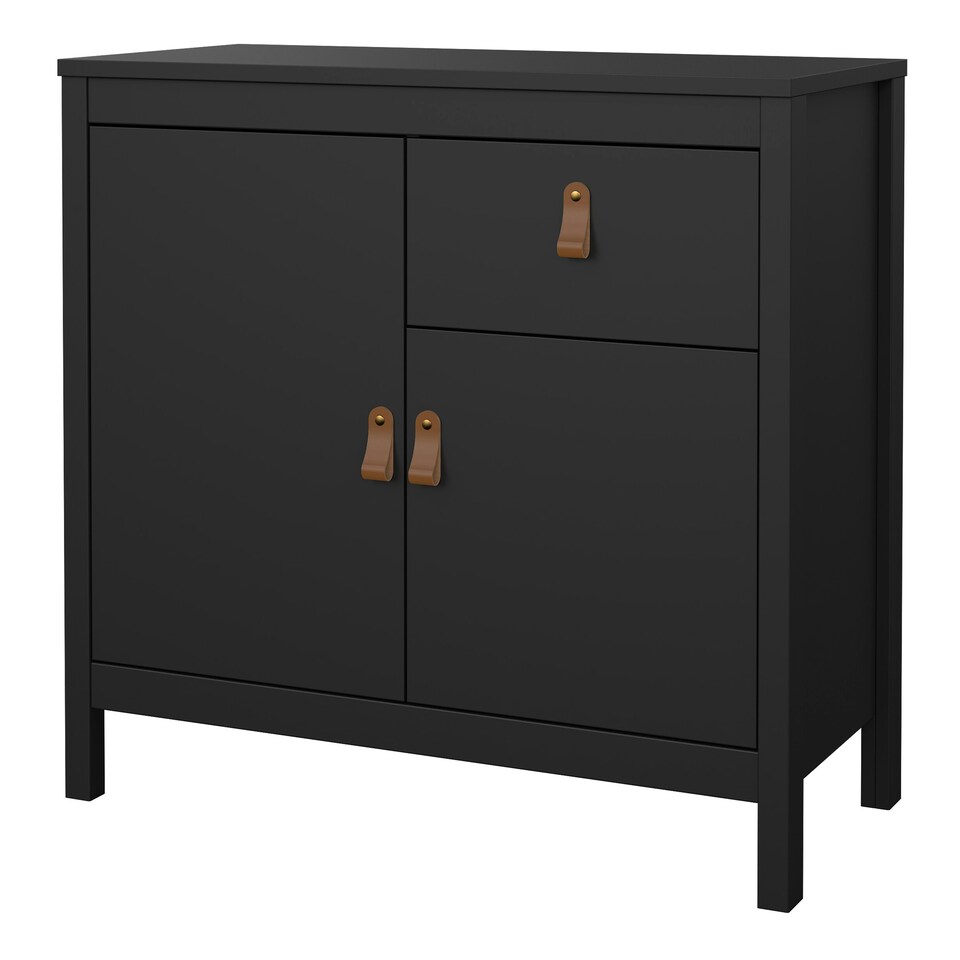 image 1 of Barcelona Sideboard 2 Doors 1 Drawer in Matt Black