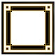 image 2 of Art deco black & gold (Picture Frame) White | XS
