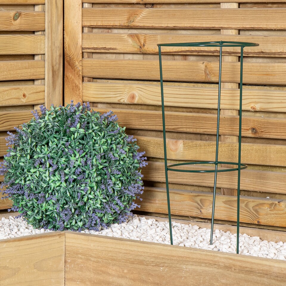 image 1 of Tom Chambers Urban Green Conical Garden Plant Support Ring 20cm- Small