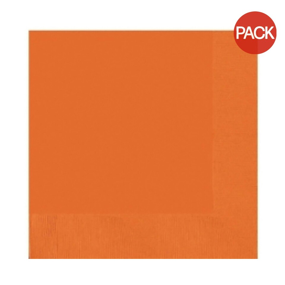 Amscan Beverage Napkins (Pack Of 20) Orange Peel One Size Tesco