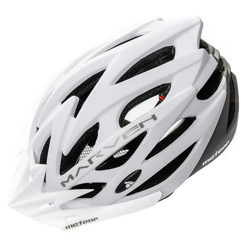 Meteor Marven Cycle Helmet MTB Bike Skateboard Scooter Safety Gear White White-Grey S