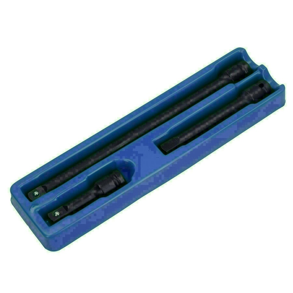 image 1 of 1/2" Drive Impacted Impact Socket Extension Bar Set 75mm 125mm 250mm 3pc