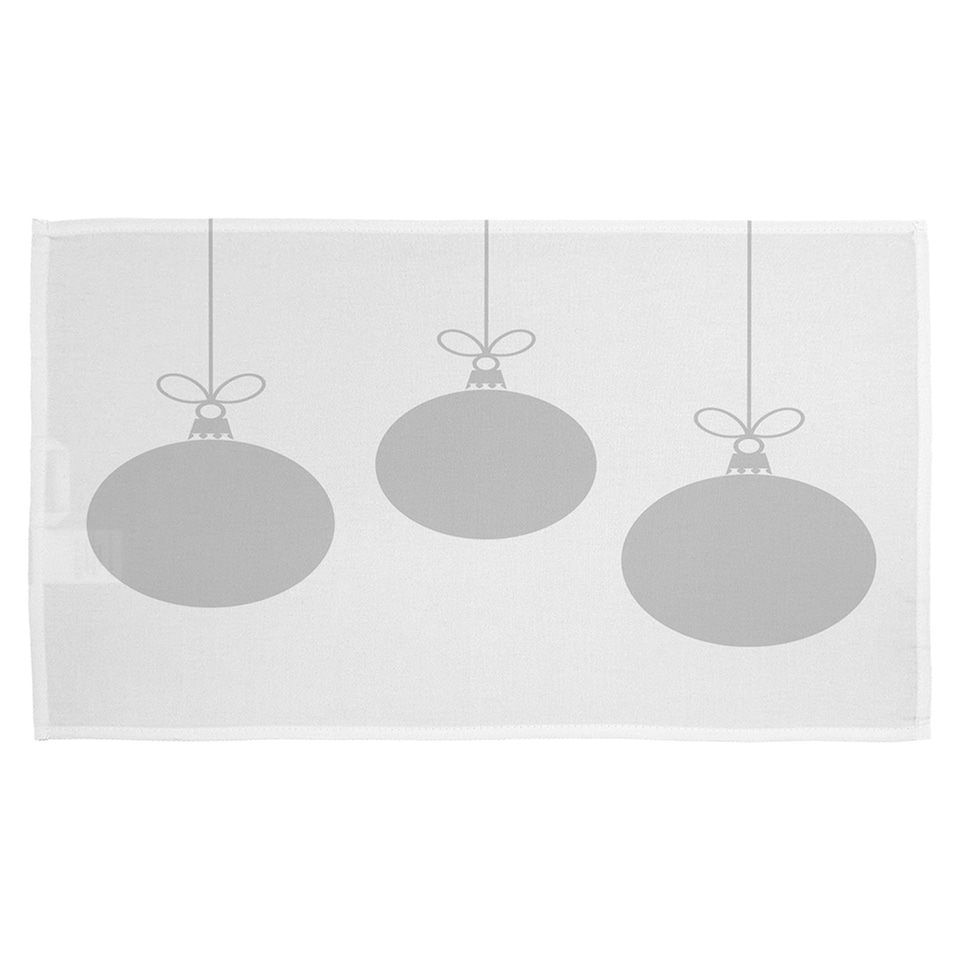 Three hanging christmas baubles (kitchen towel)