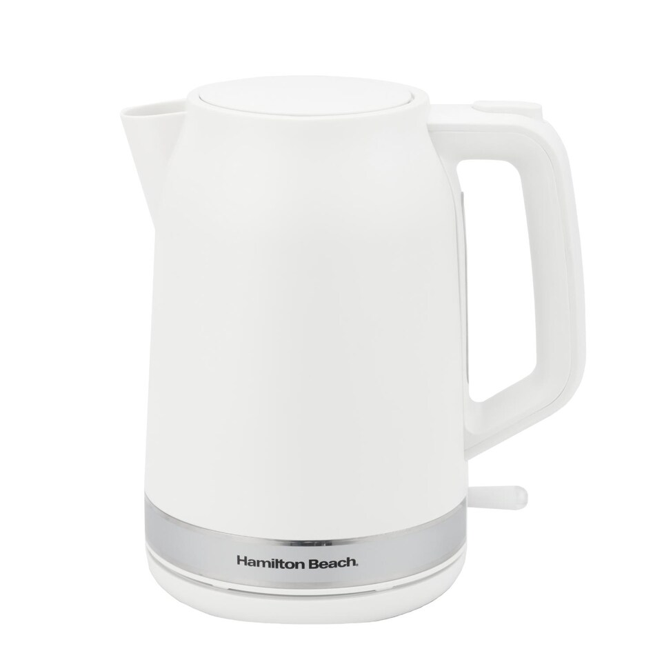 image 1 of Hamilton Beach Ella White Kettle, Toaster & Microwave Set