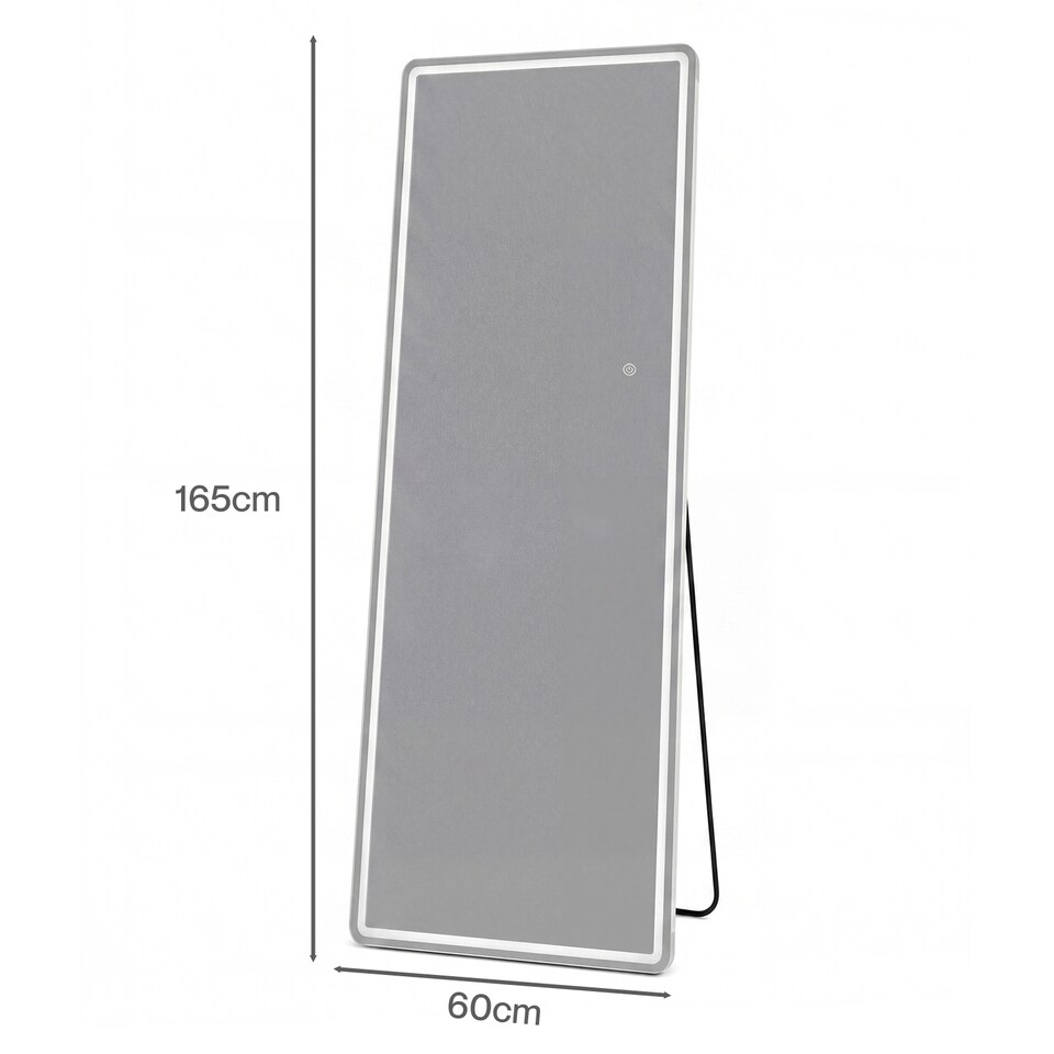 image 1 of Yezi Full Length Mirror 3 Color LED Touch Dressing Mirror 165x60cm with Dimming