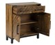 image 3 of Parquet 2 Door 1 Drawer Cabinet - Mango Wood/Iron - L30 x W80 x H90 cm - PP Finish