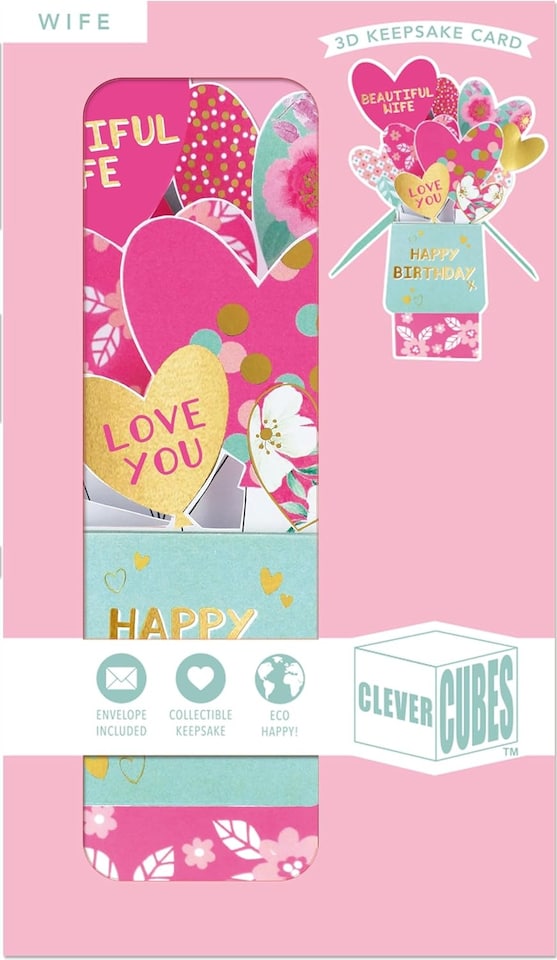image 1 of Beautiful Wife Love Pops! Birthday Pop Up Greeting Card