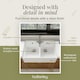 image 7 of Fireclay Double Bowl Butler Kitchen Sink - 795mm with Tap Hole, Weir & Waste - Ceramic Belfast Style Kitchen Sink
