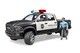 image 3 of Bruder RAM 2500 Police truck with policeman and accessories Police Vehicle Playset