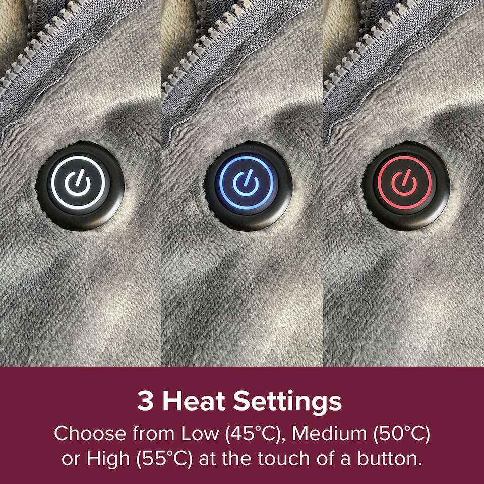 image 1 of Sash & Bloom 2-in-1 Heated Shawl & Blanket with Rechargeable Battery Pack Charcoal