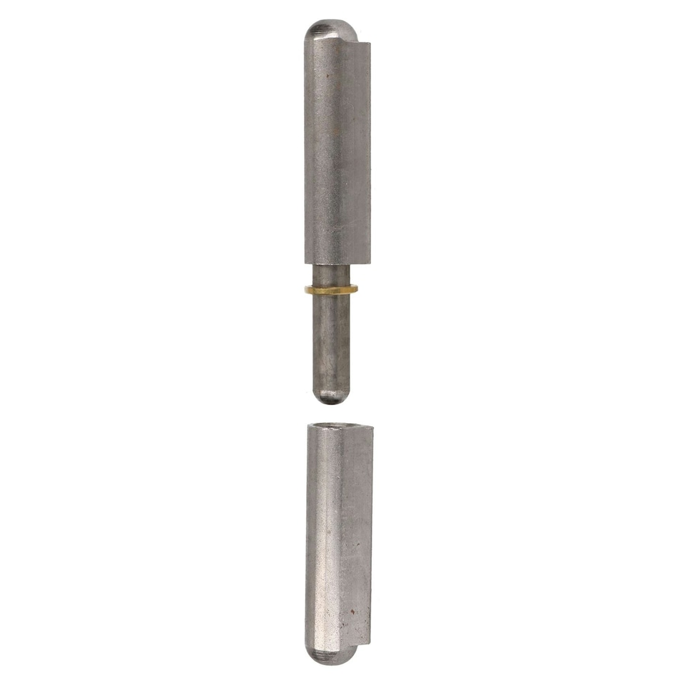 image 1 of 2 Pack Lift Off Bullet Hinge Weld On Brass Bush 20x180mm Heavy Duty Industrial Silver