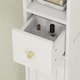 image 8 of HOMCOM 20cm Slim Bathroom Storage Cabinet with Adjustable Shelves White | White