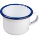 image 1 of Nimbus Enamelware Expresso Mug - White/Blue - 150ml