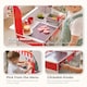 image 4 of Teamson Kids Flip & Fry Burger Shop Wooden Playset in Red with Grill, Fryer, Drinks Station & 29 Accessories