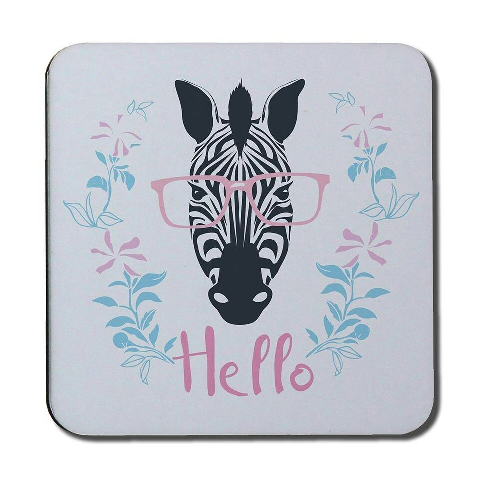 image 1 of Hello Zebra (Coaster)