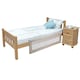 image 7 of Safetots Deluxe Soft Touch Denim Extra Wide Bed Rail, Natural 140cm Wide x 50cm Tall, Toddler Bed Guard For Safety