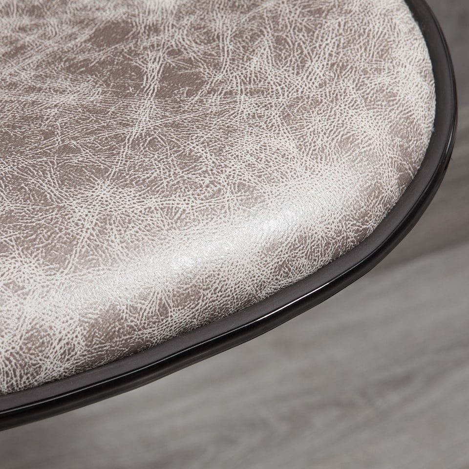 image 1 of HOMCOM Bar Stool Set of 2 Microfiber Cloth Adjustable Height Armless Chairs with Swivel Seat, Grey