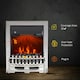 image 10 of HOMCOM Electric Fireplace 1 & 2KW LED Fire Remote Control Heater Silver