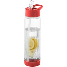 Bullet Tutti Frutti Bottle With Infuser - Transparent/Red - 25.9 x 7.1 cm