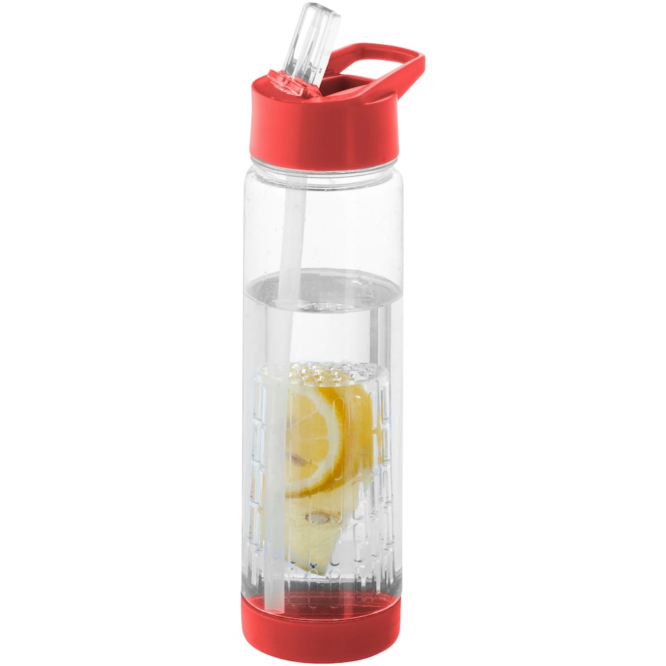 image 1 of Bullet Tutti Frutti Bottle With Infuser - Transparent/Red - 25.9 x 7.1 cm