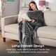 image 4 of Heated Wearable Blanket 183cm x 155cm Grey