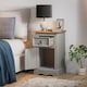 image 5 of Mercers Furniture Corona Grey Wax Narrow Pot Cupboard Bedside Cabinet 1 Door 1 Drawer Table Solid Wood Pine Wooden Bedroom with Mexican Styling