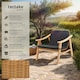 image 2 of Rattan Garden Chair Outdoor Furniture Chairs Varnished Wooden Frame Lounge Arm Chair | Cream | nature | One Size | 1