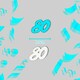 image 5 of 14g 80th Blue Happy Birthday Confetti