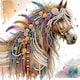 image 1 of Boho Horse Diamond Painting Kit