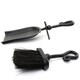 image 3 of Hill Interiors Crook Handle Hearth Tidy - Black - One Size