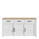 image 2 of Bohol 3 Door 3 Drawer Sideboard in Riviera Oak/White