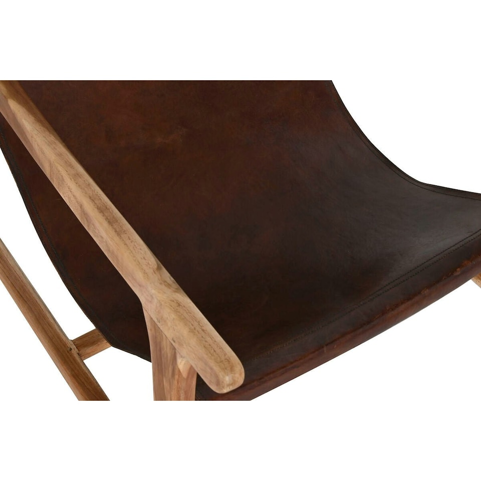 image 1 of Armchair Home ESPRIT Natural Dark brown Teak 68 x 86 x 86 cm N/A